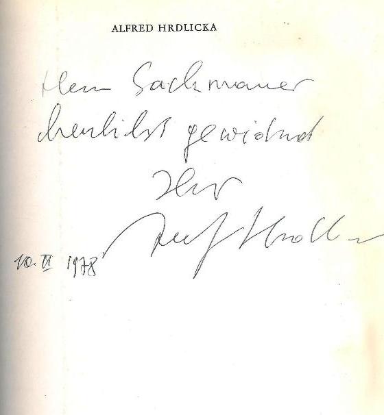 WIDMUNGSEXEMPLAR - Alfred Hrdlicka. Randolectil. Mit einem Werkkatalog sämtlicher Radierungen 1947 bis 1968.