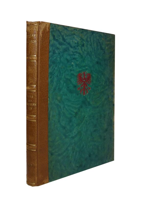 HALBLEDERAUSGABE MIT ORIGINAL-FARBHOLZSCHNITT - Der Ring der Ungenannten. Roman.