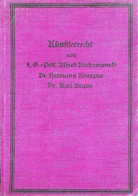 Künstlerrecht.