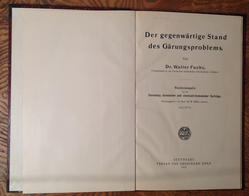 Der gegenwärtige Stand des Gärungsproblems.
