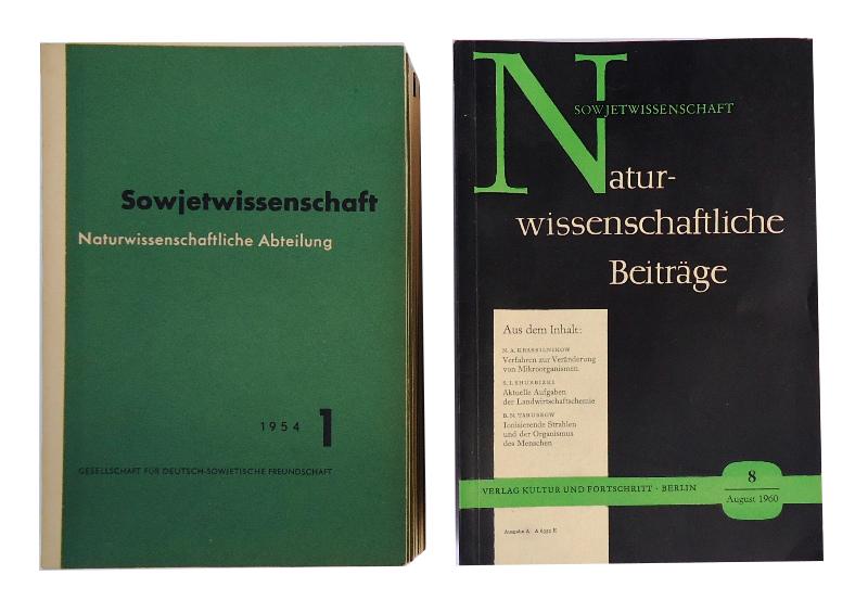 Sowjetwissenschaft. Naturwissenschaftliche Abteilung. 18 Hefte von 1951-1960.