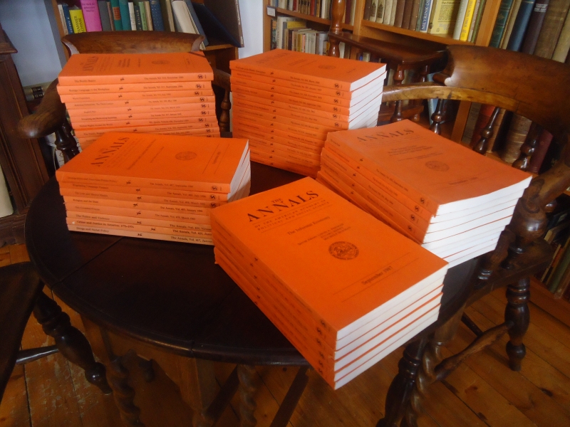 The Annals of The American Academy of Political and Social Science. 52 Vol. from 1975-1994 (Vol. 417, 423, 452, 478, 483, 484, 486-494, 499-535).