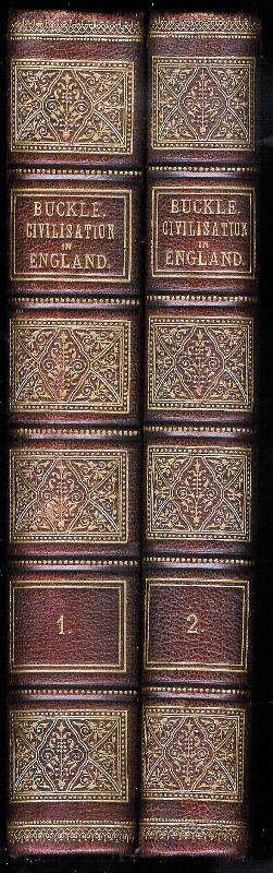 Bibliophile Halblederausgabe - Geschichte der Civilisation in England. 3 Abteilungen in 2 Bänden (Komplett). 6., rechtmäßige Ausgabe.