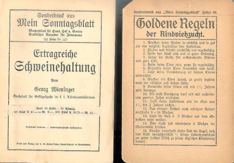 Ertragreiche Schweinezucht. Sonderdruck aus 