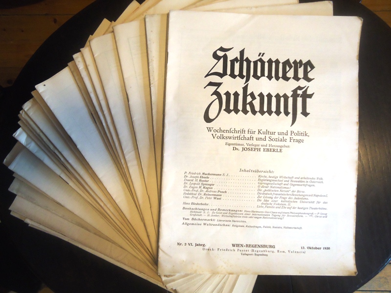 Schönere Zukunft. Wochenschrift für Kultur und Politik, Volkswirtschaft und Soziale Frage. 6. Jahrgang, Hefte 2-10, 14-44, 46, 48-50, 52 (von 52).