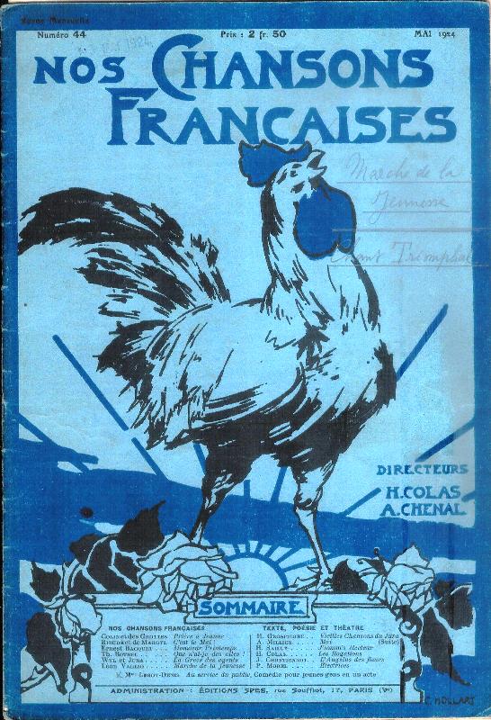 Nos Chansons Francaises. Numéro 44, Mai 1924.