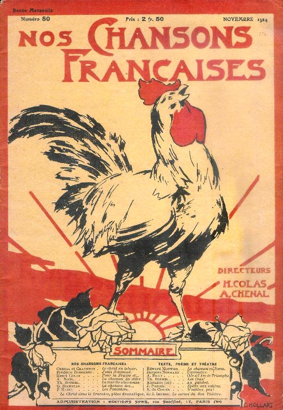 Nos Chansons Francaises. Numéro 50, Novembre 1924.