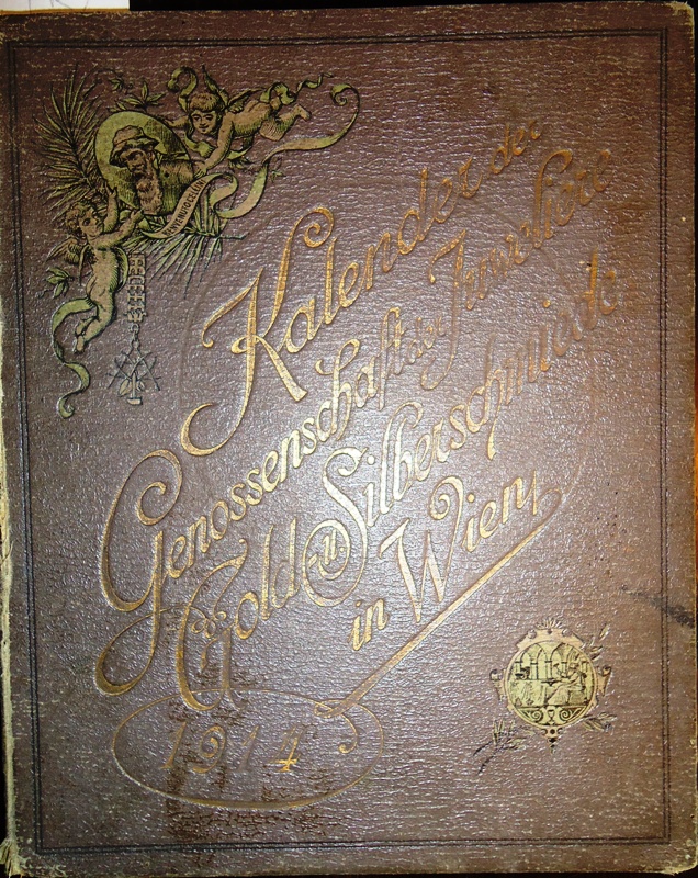 Kalender der Genossenschaft der Juweliere, Gold- und Silberschmiede in Wien 1914.
