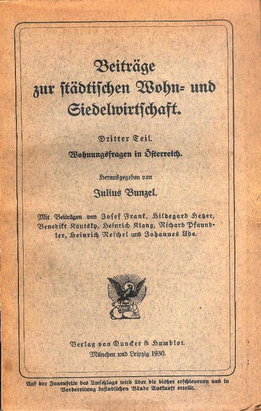 Wohnungsfragen in Österreich.