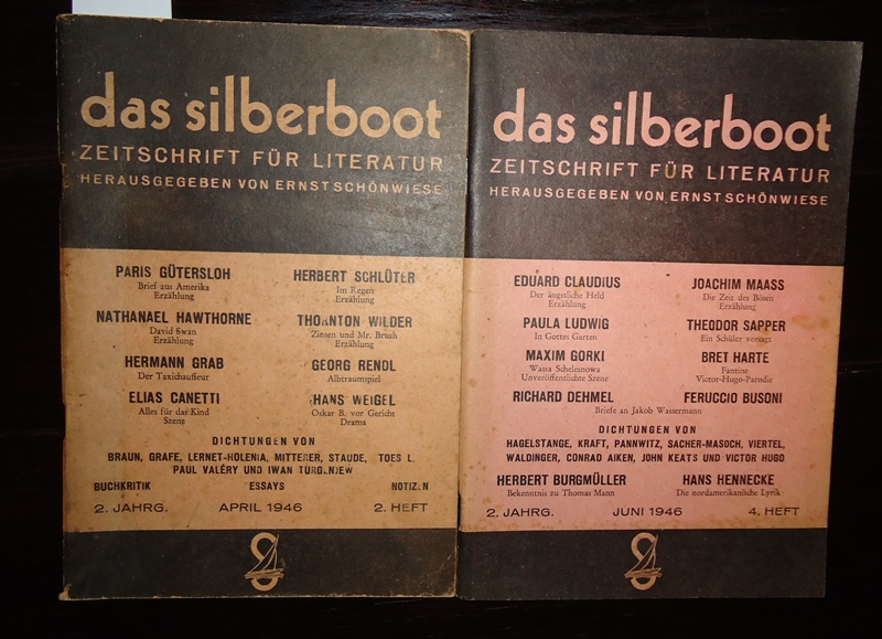 das silberboot. Zeitschrift für Literatur. 2. Jg. April und Juni 1946. Heft 2 und 4.