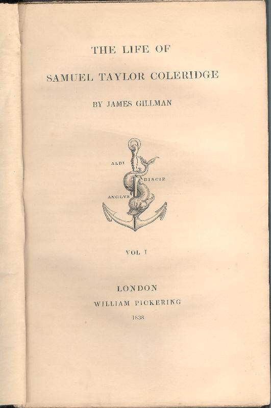 The Life of Samuel Taylor Coleridge. Vol. 1 (of 2).