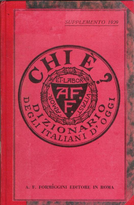 Dizionario degli italiani d'oggi. Supplemento 1929.