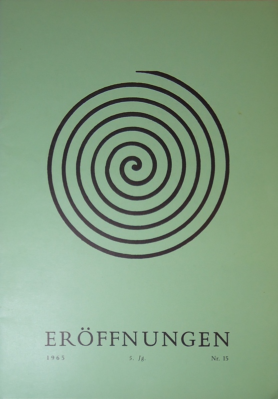 Eröffnungen. Magazin für Literatur & bildende Kunst. Nr. 15 (5. Jg. 1965).