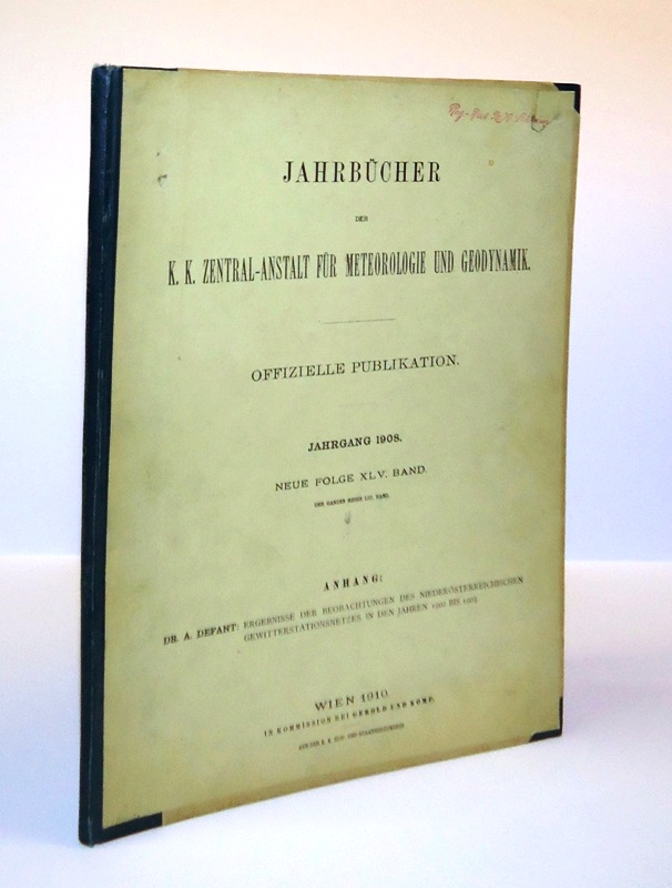 Ergebnisse der Beobachtungen des niederösterreichischen Gewitterstationsnetzes in den Jahren 1902-1905.