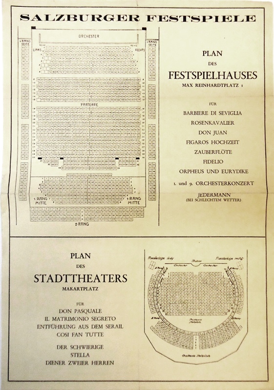 Plan des Festspielhauses, Max Reinhardtplatz 1.