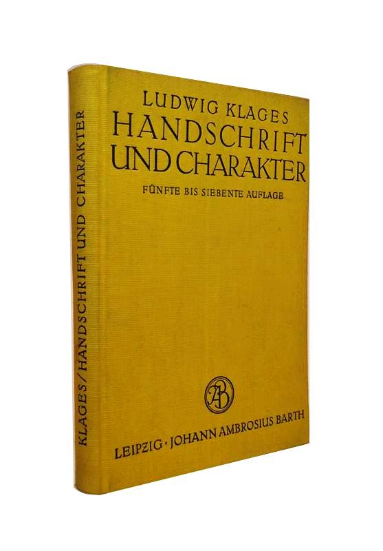 Handschrift und Charakter. Gemeinverständlicher Abriss der graphologischen Technik. 5.-7. Aufl. + Begleitheft.