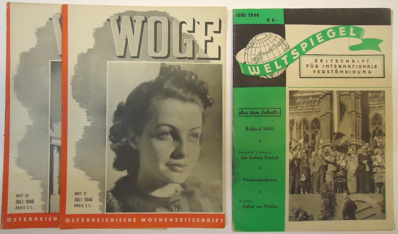 WOGE. Österreichische Wochenzeitschrift. Heft 16 und 17, 1946.