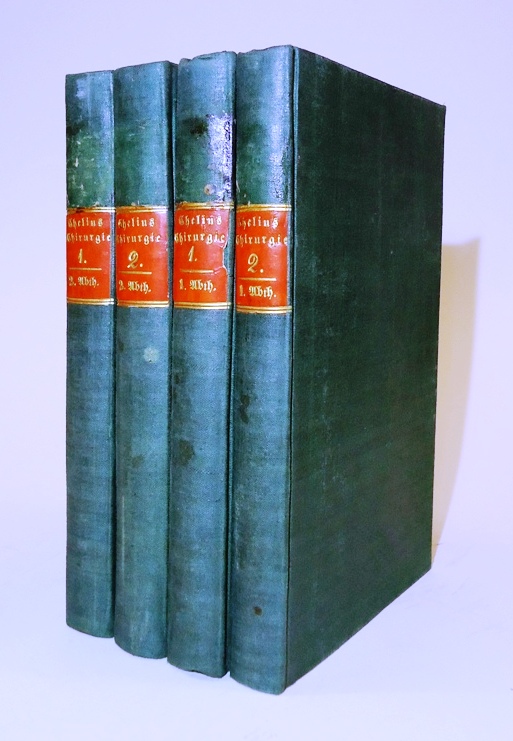 Handbuch der Chirurgie. Zum Gebrauch bei seinen Vorlesungen. Komplett in 2 Bänden (= 4 Abteilungen, gebunden in 4 Bänden). Dritte, vermehrte und verbesserte Auflage.