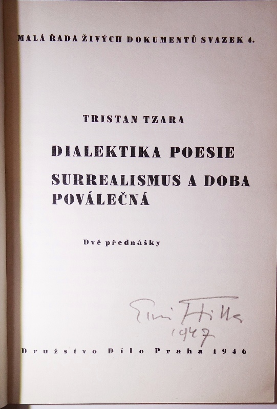 Dialektika poesie, Surrealismus a doba povalecna. Dve prednasky.