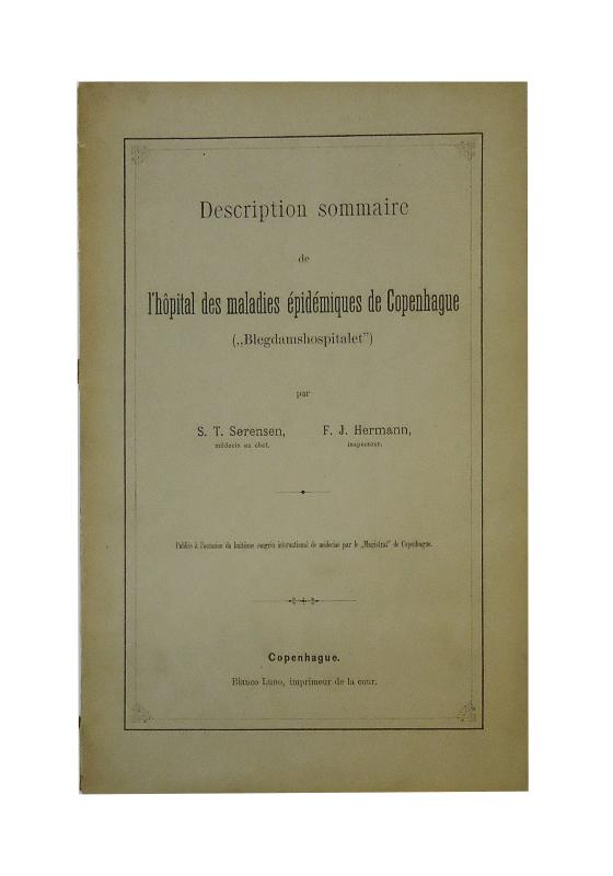 Description sommaire de l'hopital des maladies epidemiques de Copenhague (Blegdamshospitalet