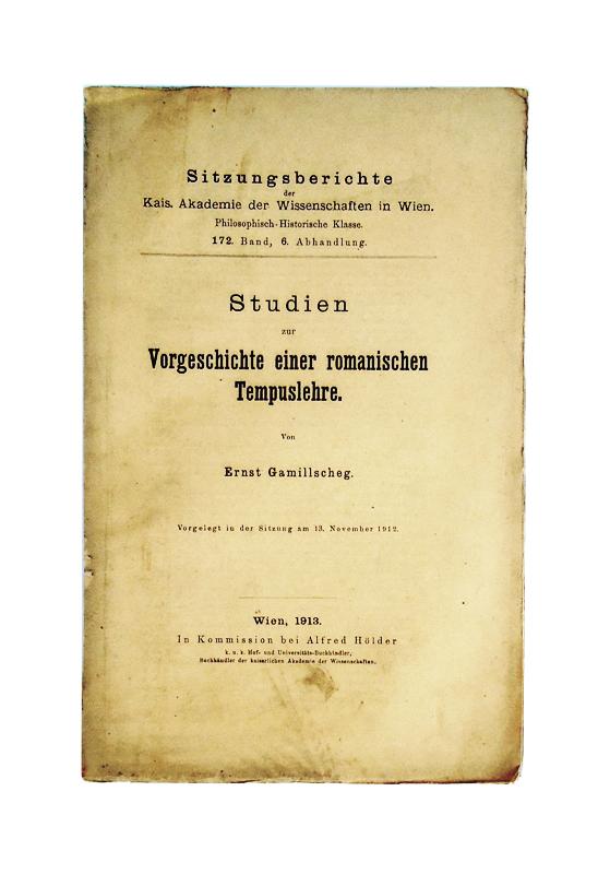 Studien zur Vorgeschichte einer romanischen Tempuslehre.