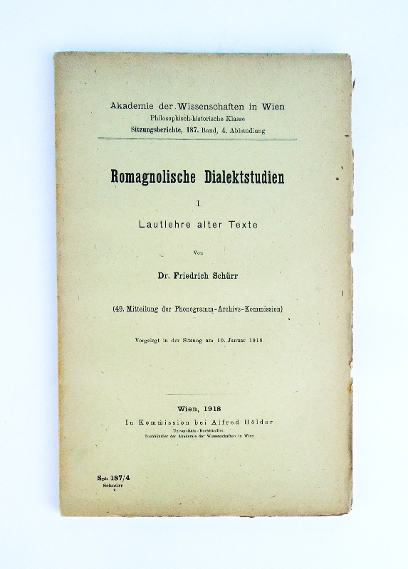 Romagnolische Dialektstudien I: Lautlehre alter Texte.