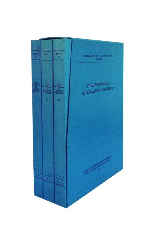 Studi in memoria di Giovanni Cassandro. 3 Vol.