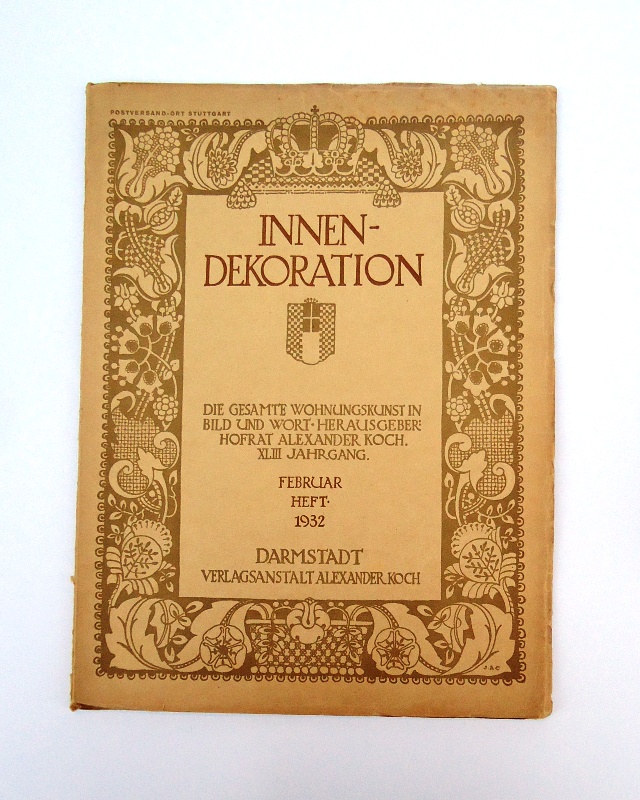 Innen-Dekoration. Reich-illustrierte kunstgewerbliche Zeitschrift für den gesamten inneren Ausbau. XLIII. Jahrgang 1932, Februar Heft.
