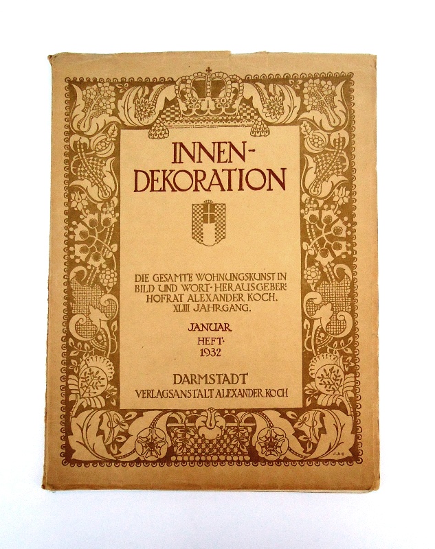 Innen-Dekoration. Reich-illustrierte kunstgewerbliche Zeitschrift für den gesamten inneren Ausbau. XLIII. Jahrgang 1932, Januar Heft.