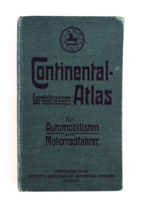 Continental-Landstrassen-Atlas für Mittel-Europa in 1 Übersichts- und 47 Hauptkarten. Für Automobilisten und Motorradfahrer.